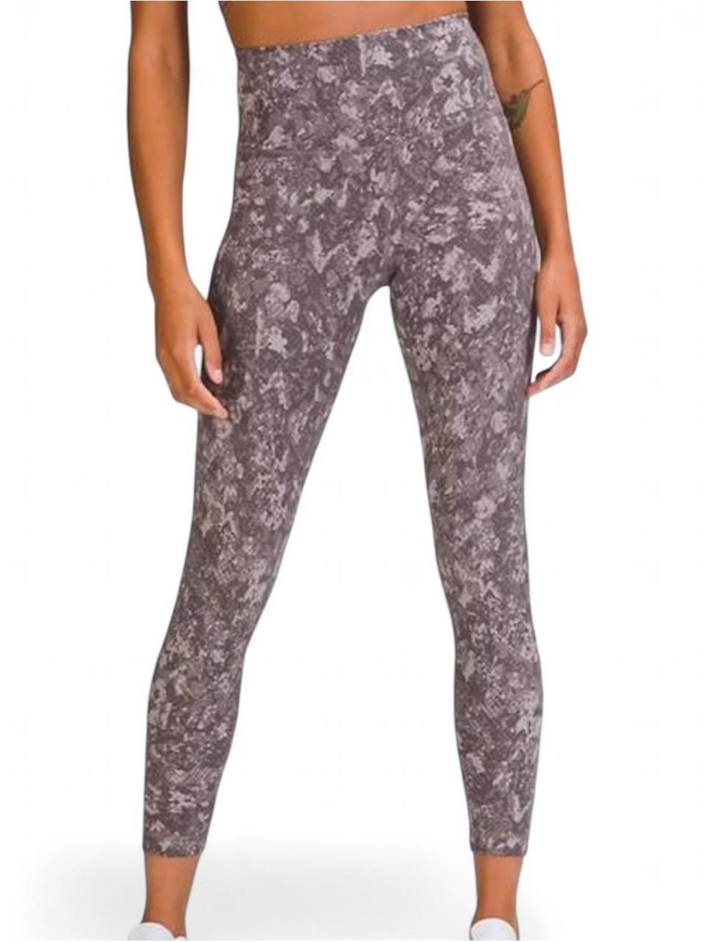 lululemon athletica Taupe Marbled High-Rise Leggings
